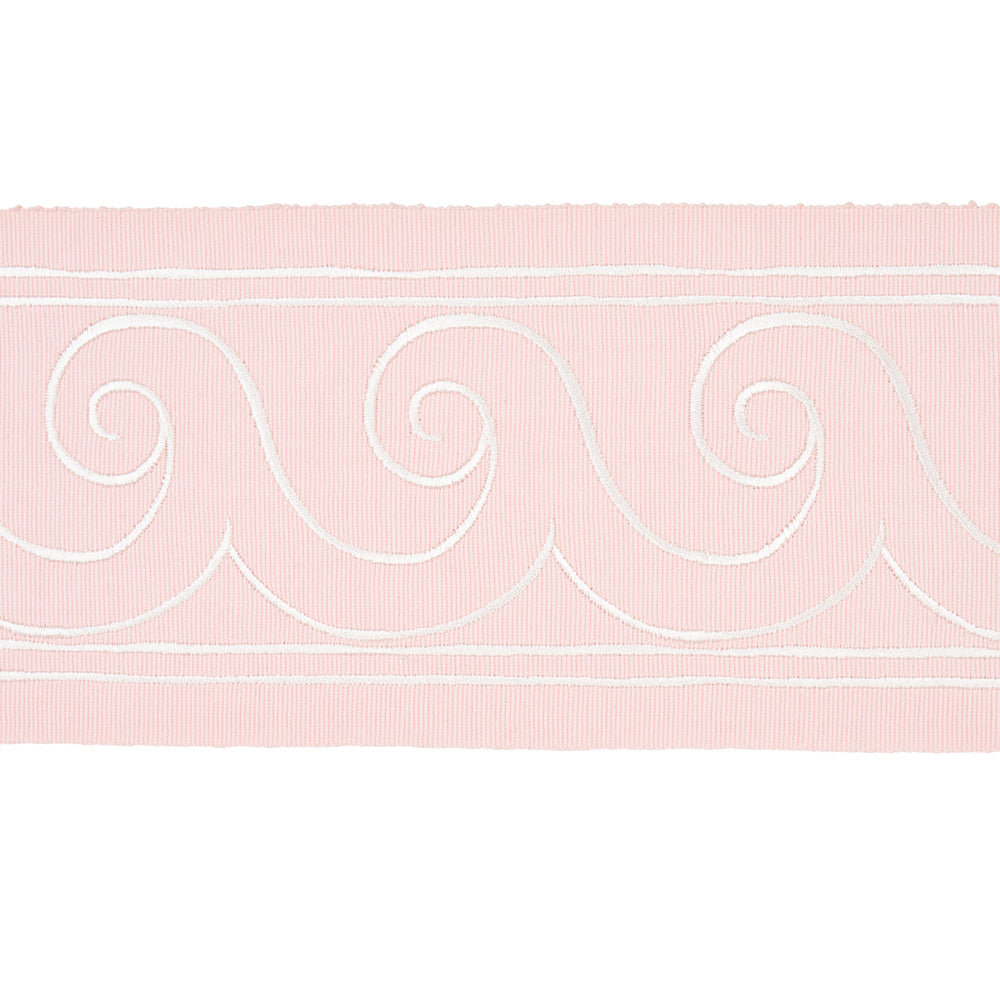 GREEK WAVES TRIM | White On Blush