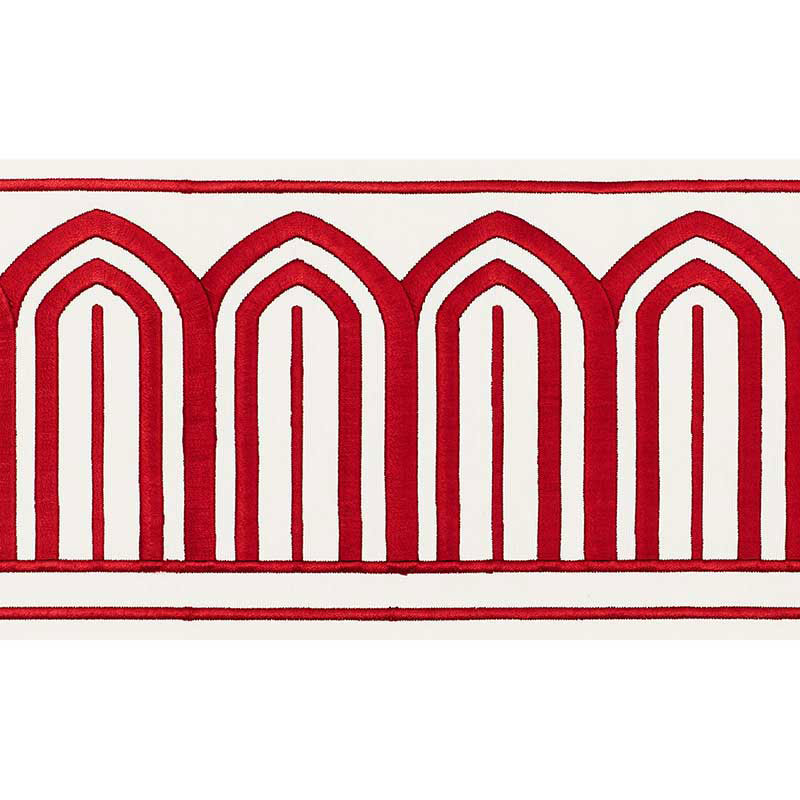 ARCHES EMBROIDERED TAPE WIDE | RED