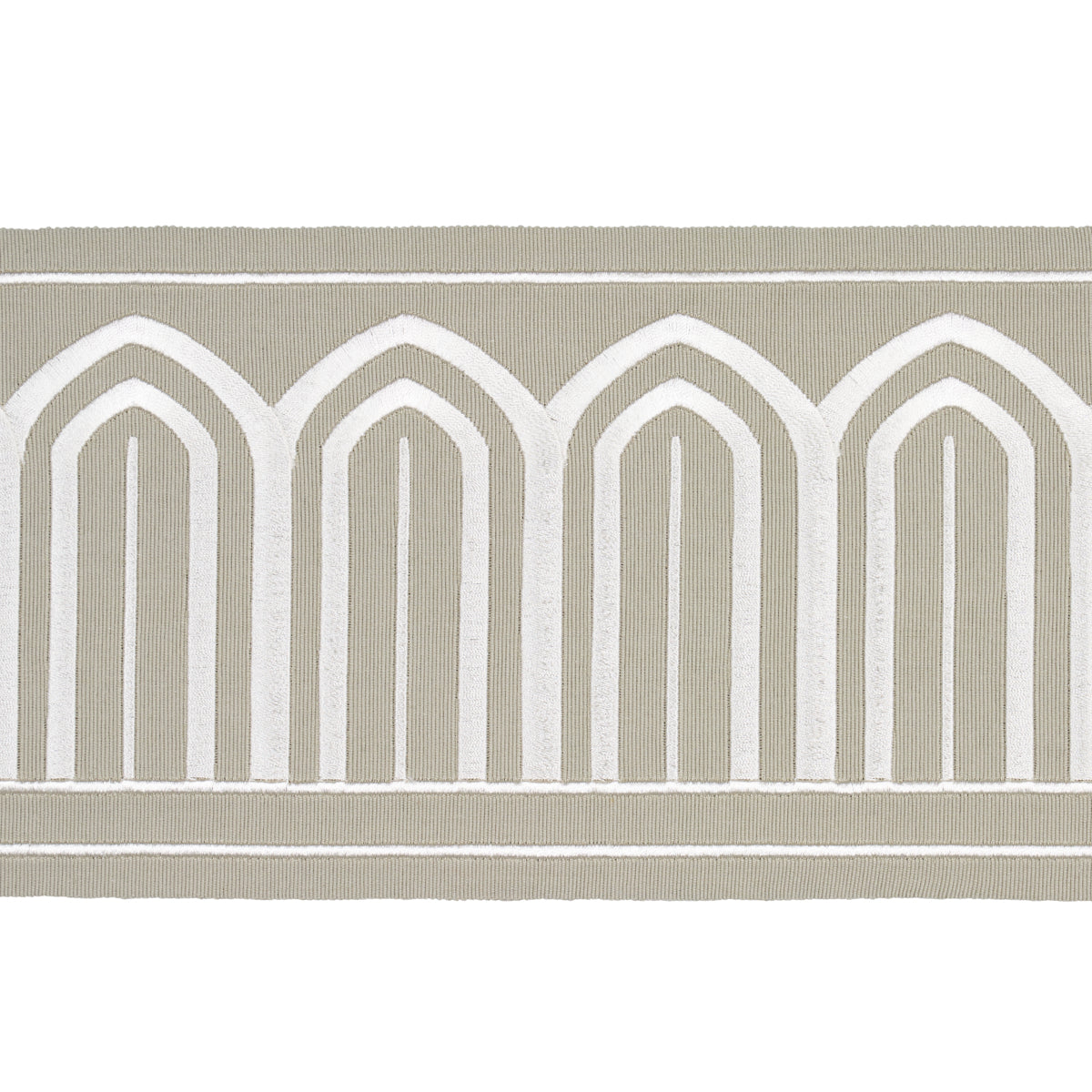 ARCHES EMBROIDERED TAPE WIDE | TAUPE