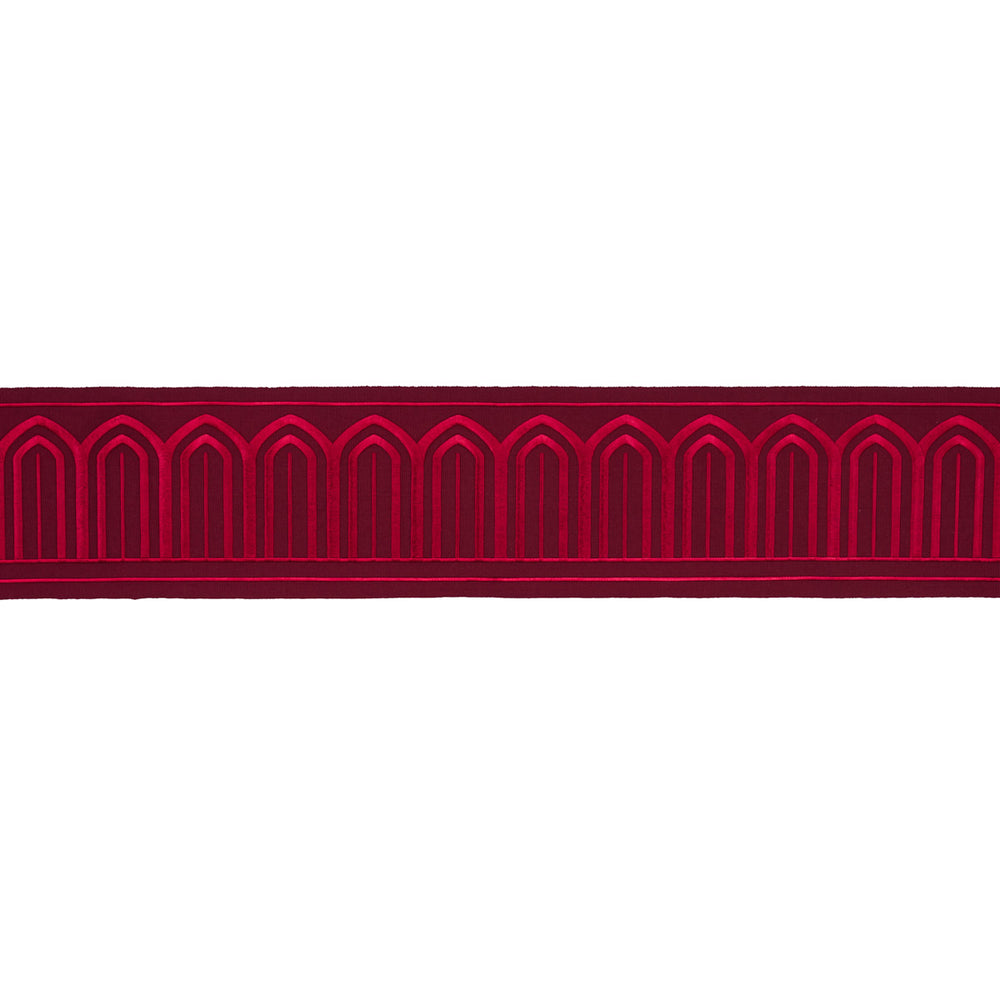 ARCHES EMBROIDERED TAPE WIDE | Red