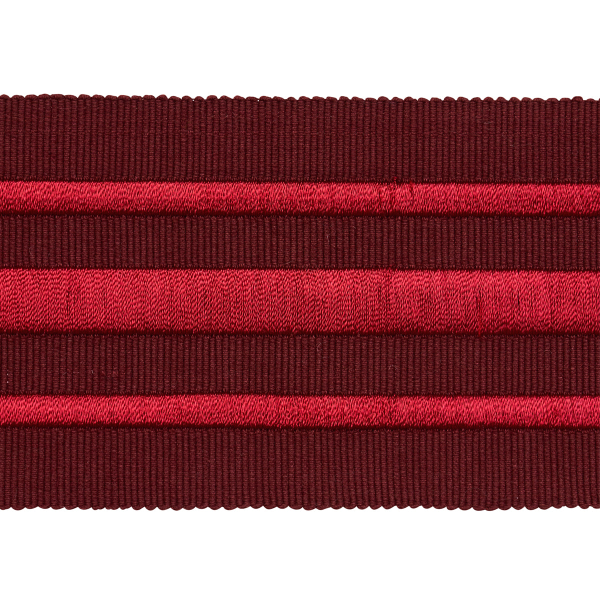 MILITARY STRIPE  TAPE | RED ON BURGUNDY