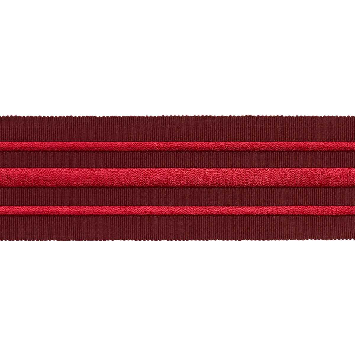 MILITARY STRIPE  TAPE | RED ON BURGUNDY