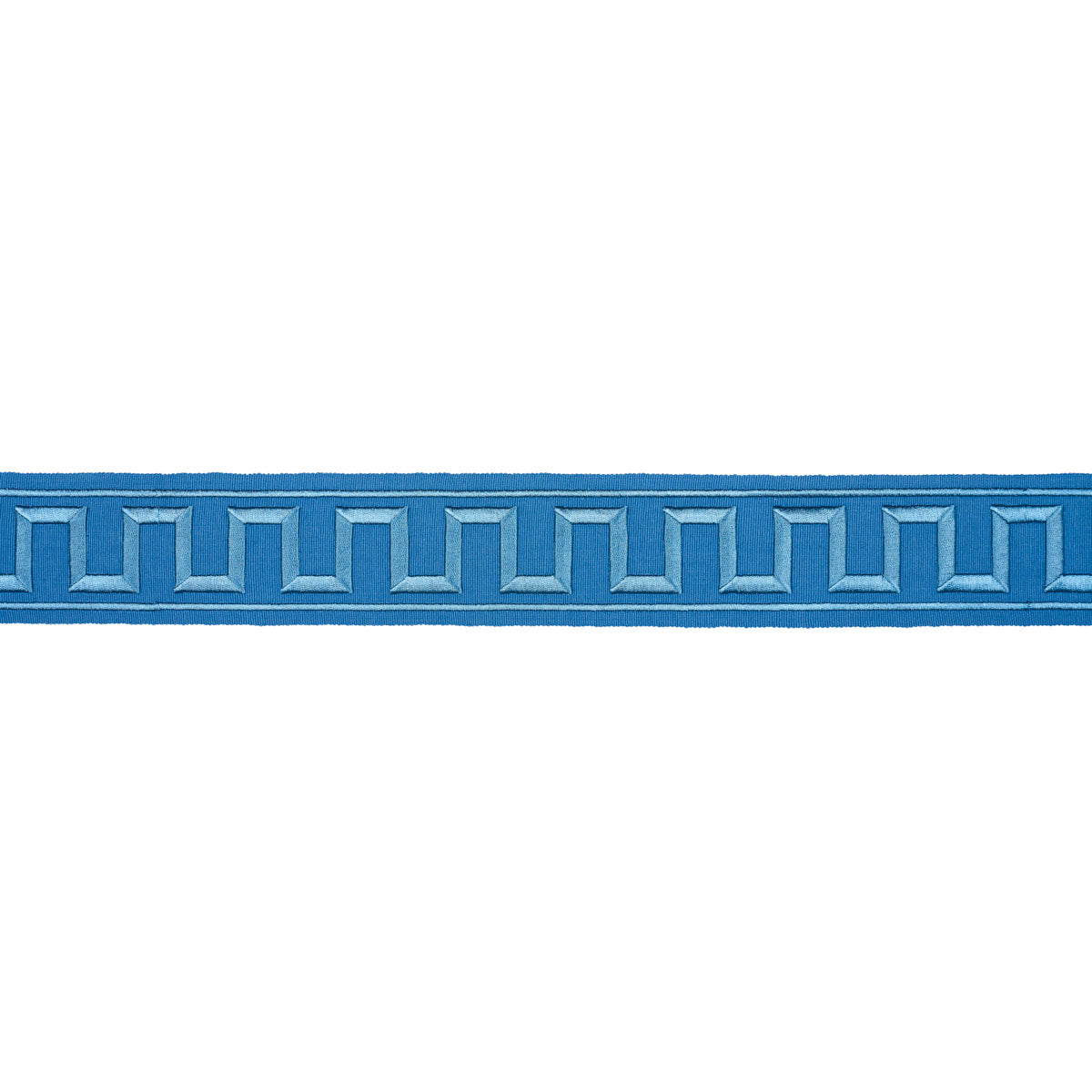 GREEK KEY EMBROIDERED TAPE | Teal