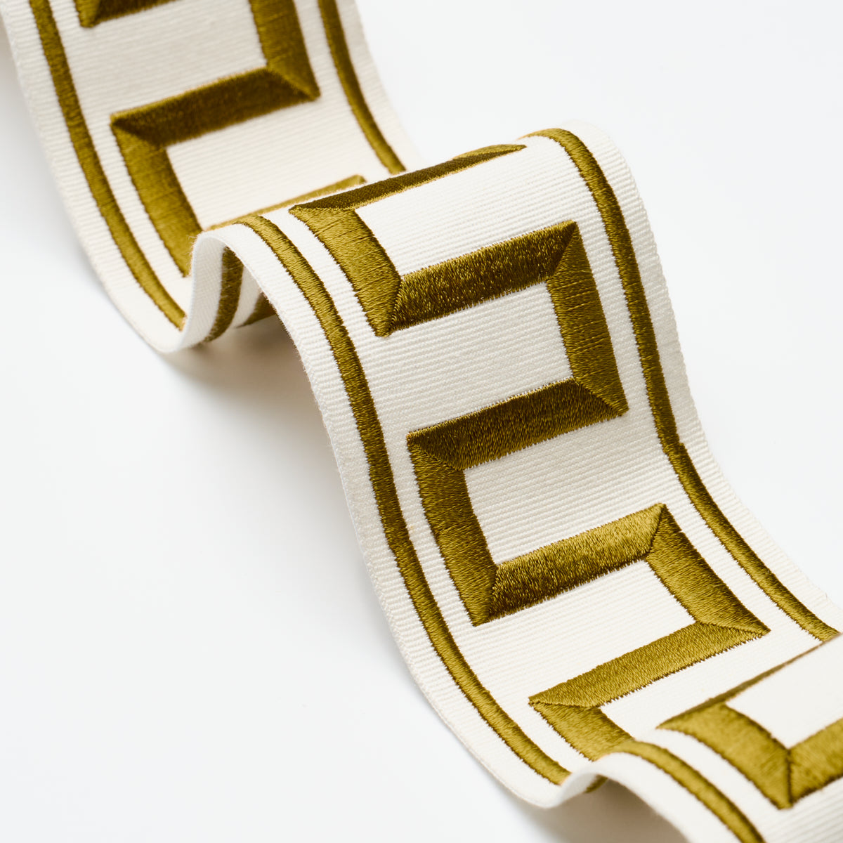 GREEK KEY EMBROIDERED TAPE | Gold