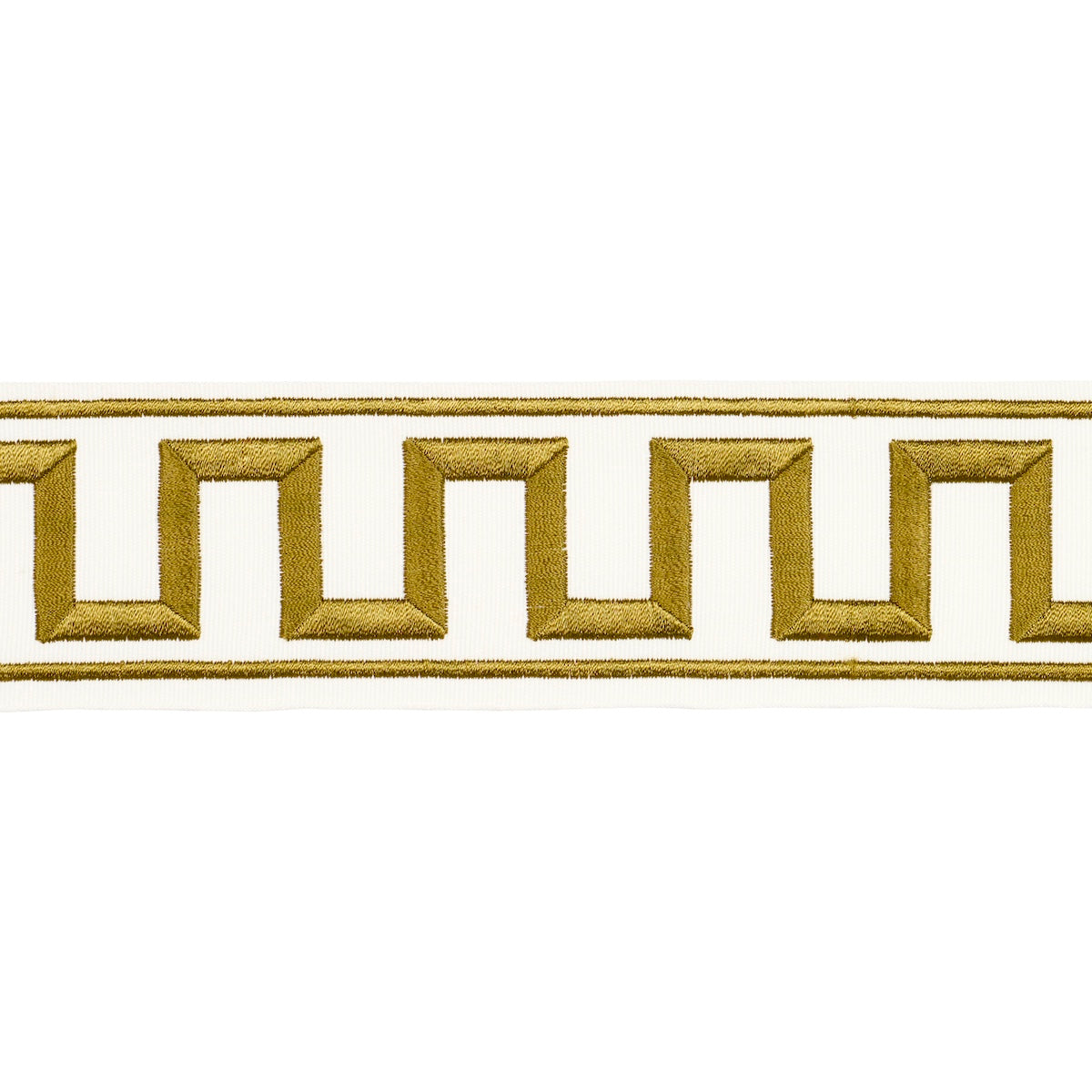 GREEK KEY EMBROIDERED TAPE | GOLD