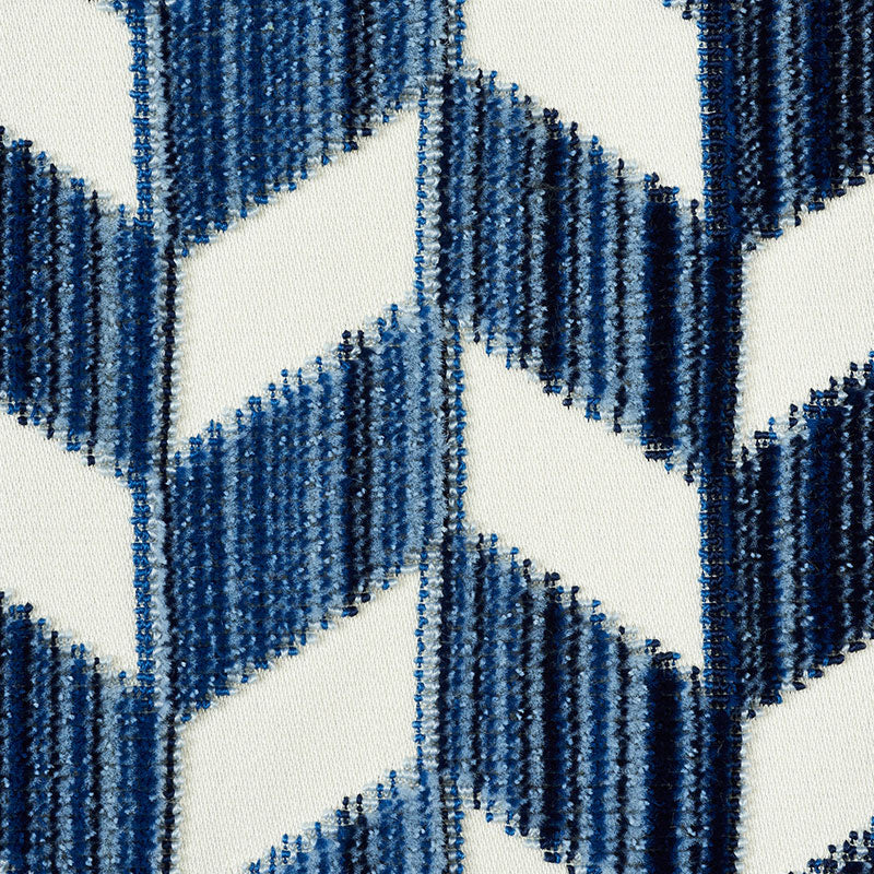 CHEVRON STRIÉ VELVET | Lapis