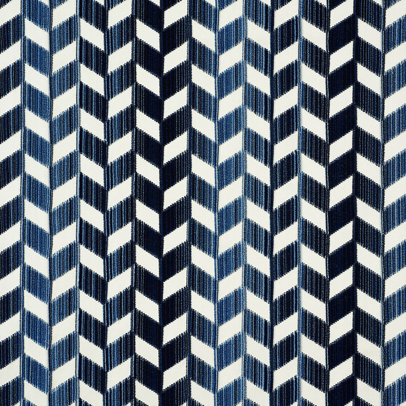 CHEVRON STRIÉ VELVET | LAPIS