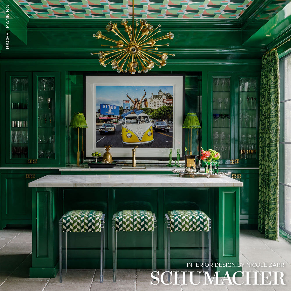 CHEVRON STRIÉ VELVET | Emerald