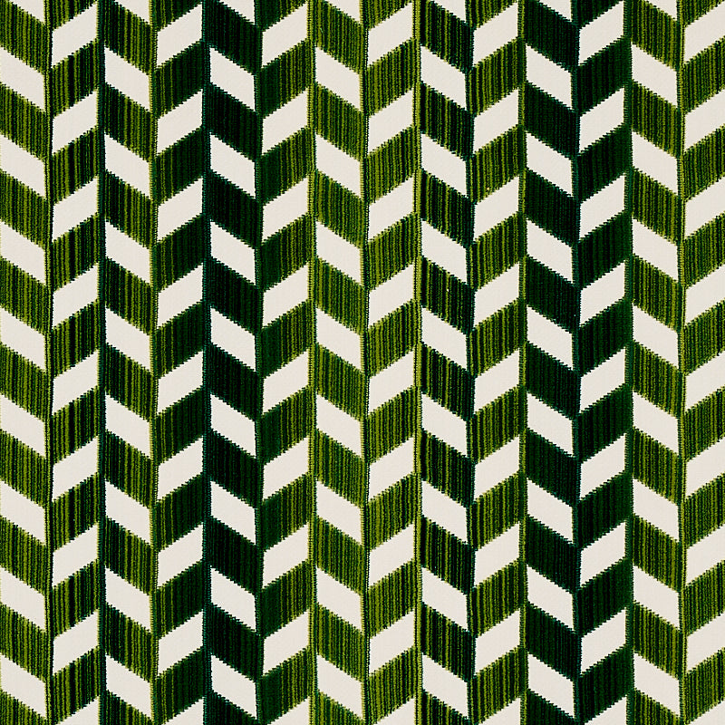 CHEVRON STRIÉ VELVET | Emerald