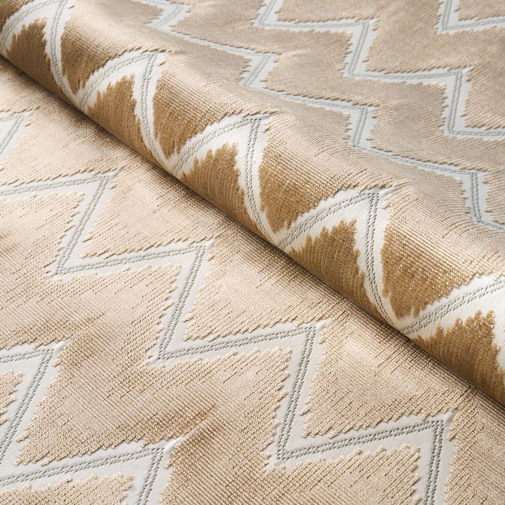 CHEVRON VELVET | Gold
