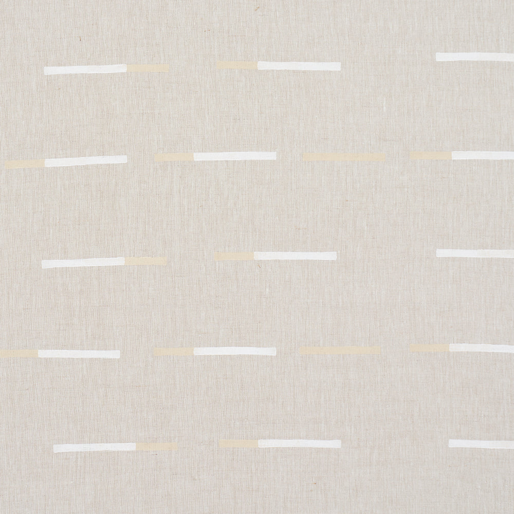OVERLAPPING DASHES HAND-BLOCK PRINT | Buff