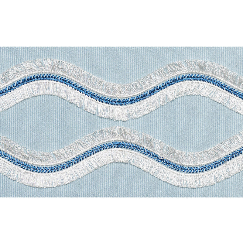 OGEE EMBROIDERED TAPE | Sky