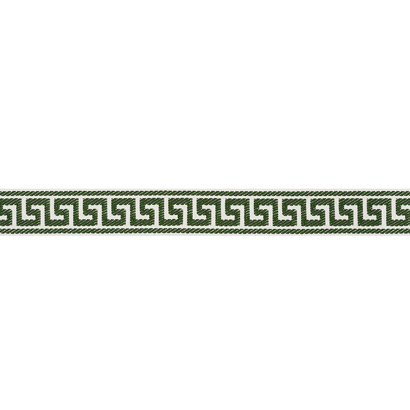 ETIENNE SILK GREEK KEY NARROW | Emerald