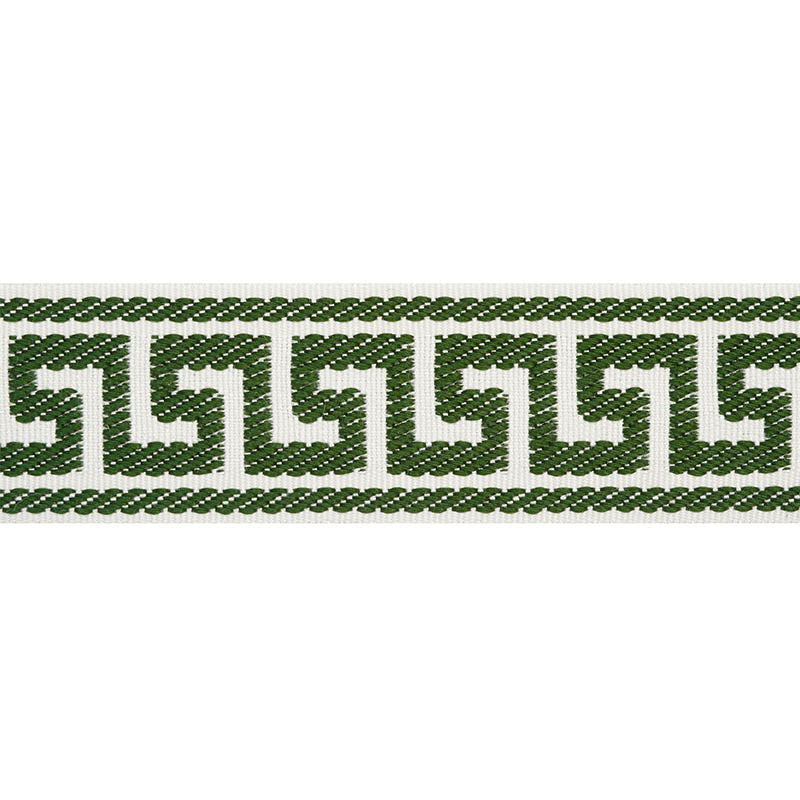 ETIENNE SILK GREEK KEY NARROW | Emerald