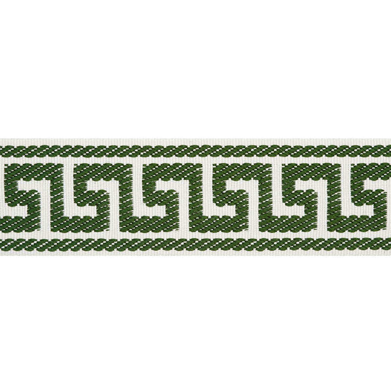 ETIENNE SILK GREEK KEY NARROW | EMERALD