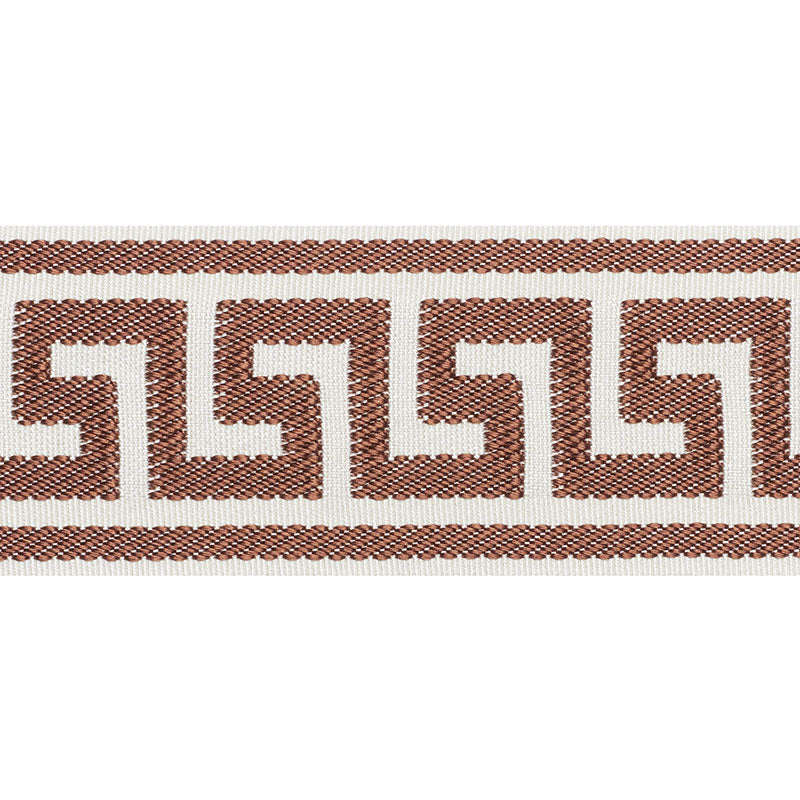 ETIENNE SILK GREEK KEY WIDE | BROWN