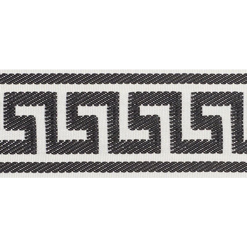 ETIENNE SILK GREEK KEY WIDE | BLACK