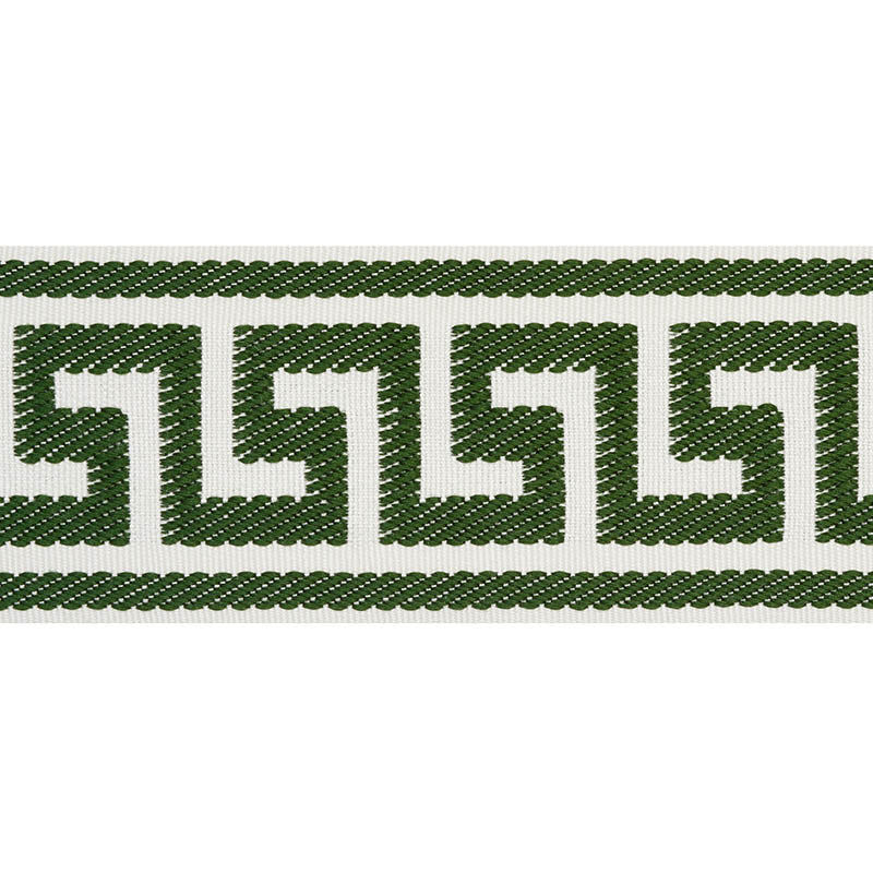 ETIENNE SILK GREEK KEY WIDE | EMERALD