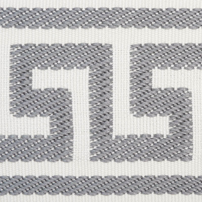 ETIENNE SILK GREEK KEY WIDE | GREY