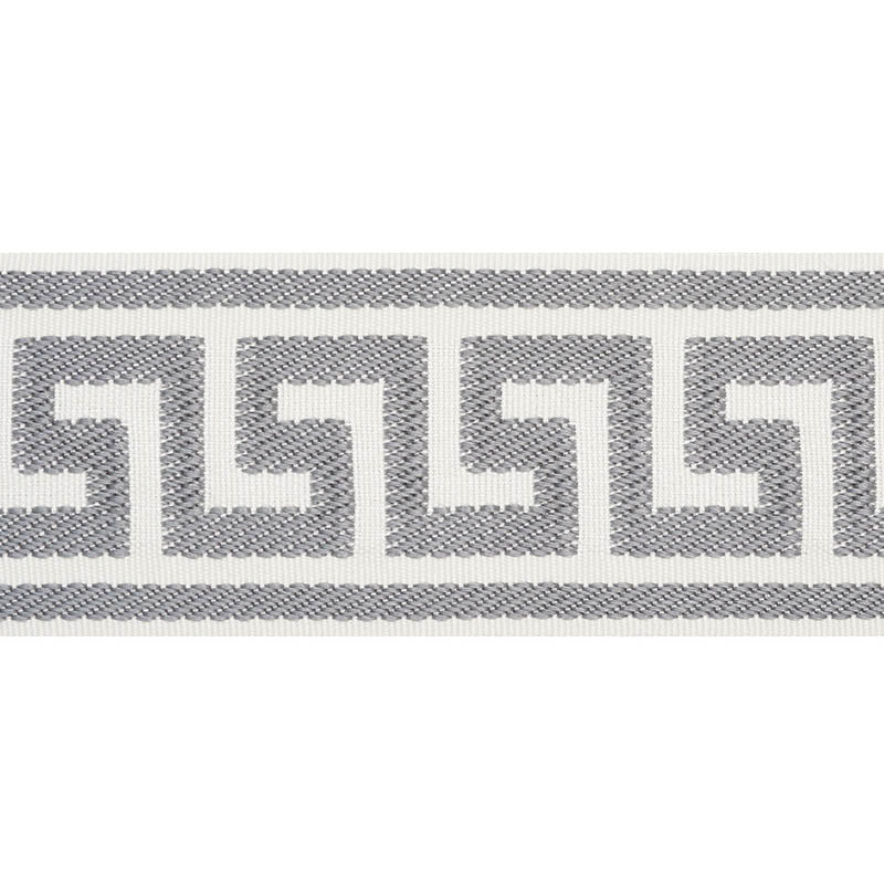 ETIENNE SILK GREEK KEY WIDE | GREY