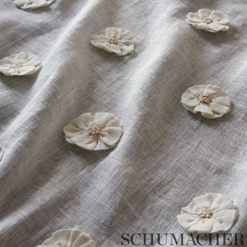 BUTTON FLOWER SHEER | Ivory