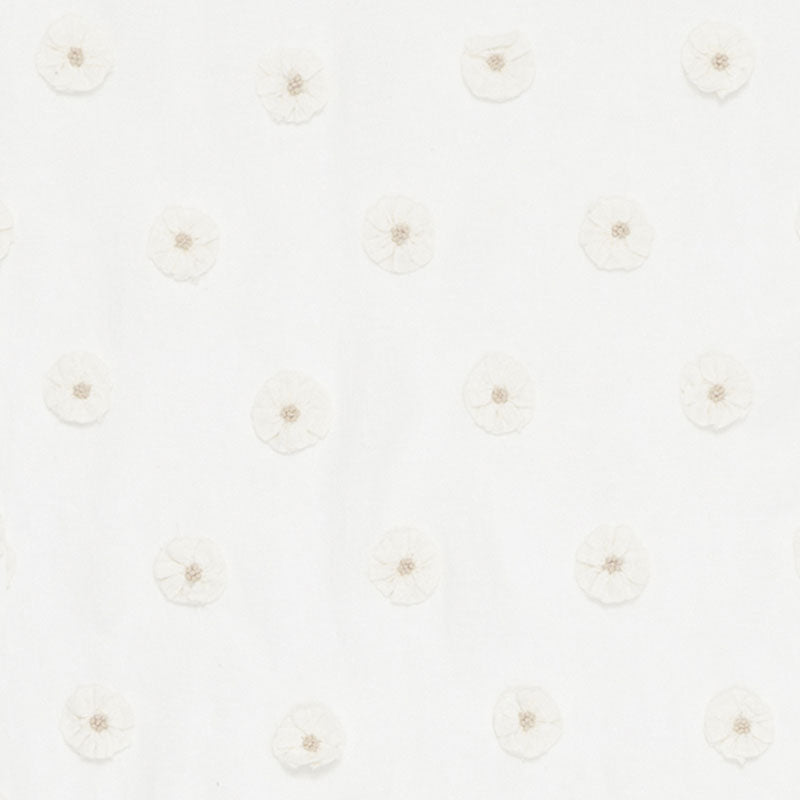 BUTTON FLOWER SHEER | Ivory