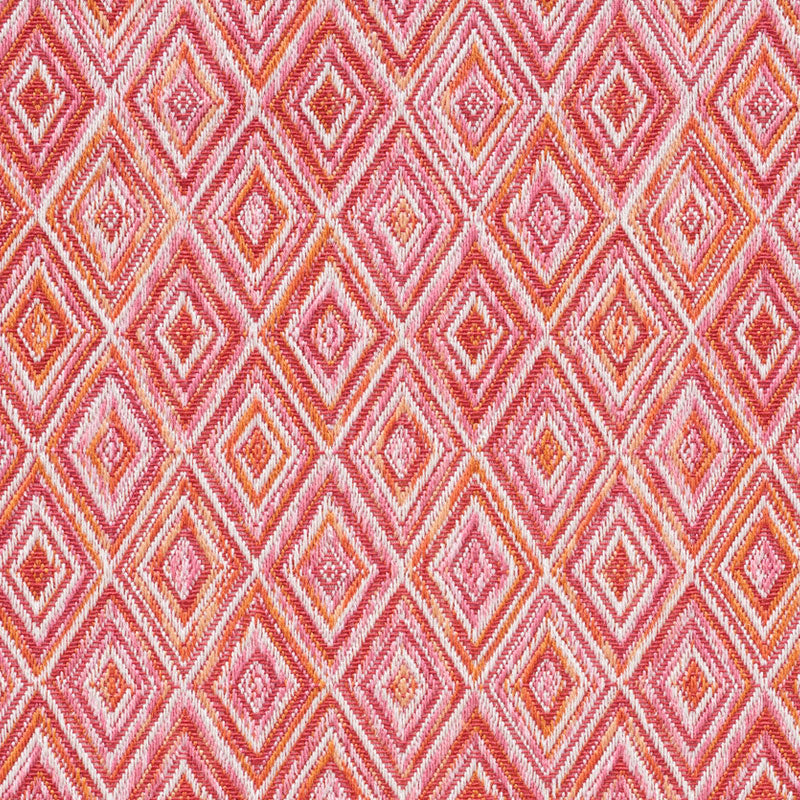 DIAMOND STRIE INDOOR/OUTDOOR | PINK & ORANGE