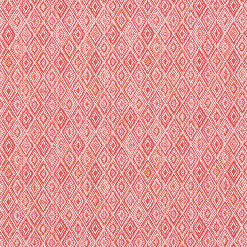 DIAMOND STRIE INDOOR/OUTDOOR | PINK & ORANGE