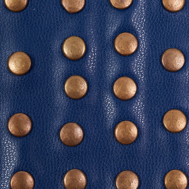 STUDDED LEATHER TRIM | Navy