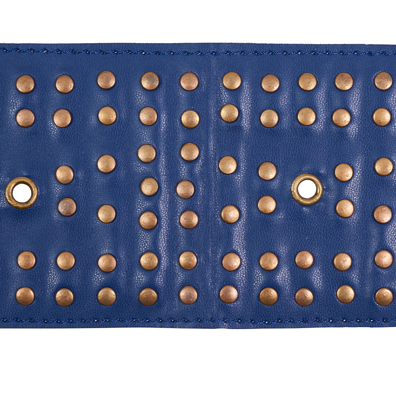 STUDDED LEATHER TRIM | Navy