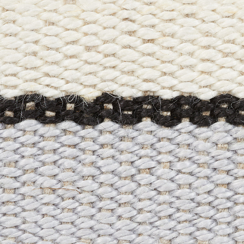 ILE SAINT-LOUIS NARROW TAPE | White Black & Silvery Blue