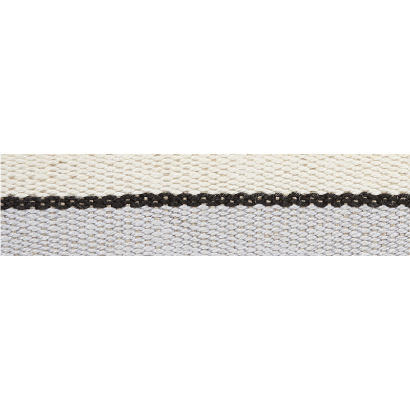 ILE SAINT-LOUIS NARROW TAPE | White Black & Silvery Blue