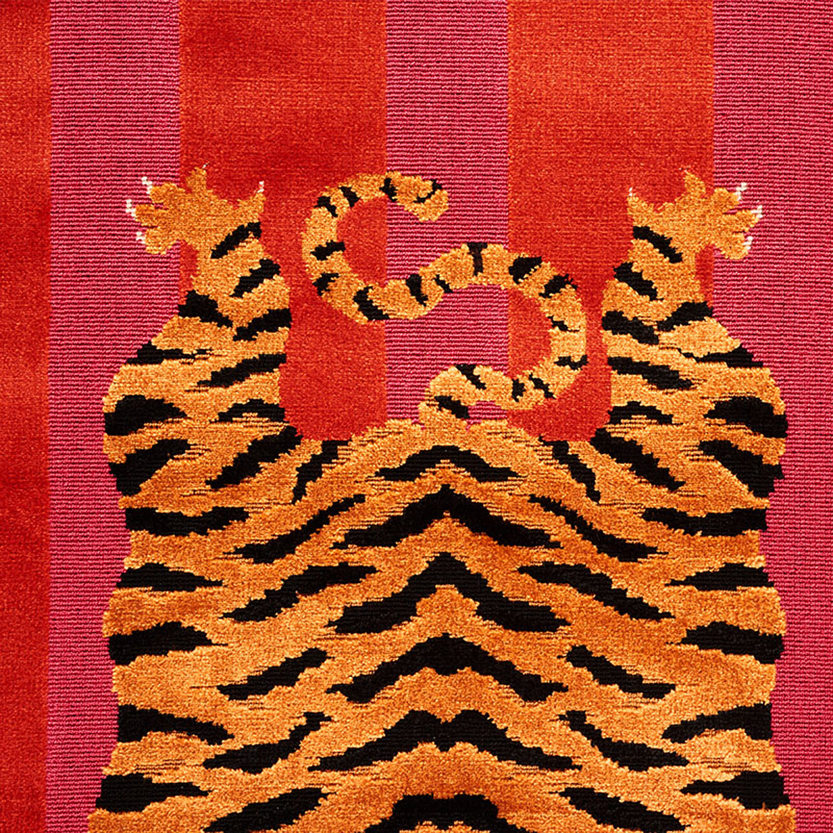 Jokhang Tiger Velvet | Red & Pink – Schumacher UK
