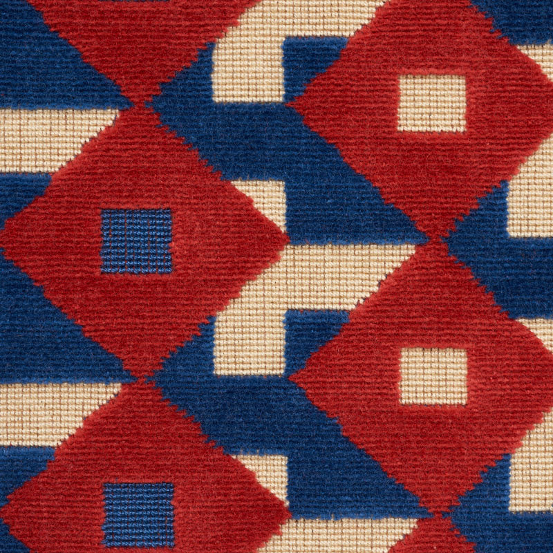 DAZZLE SHIP VELVET | BLUE & RED