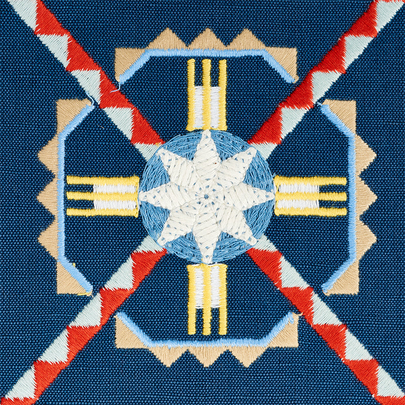 CHAMIZAL EMBROIDERY | Blue & Red