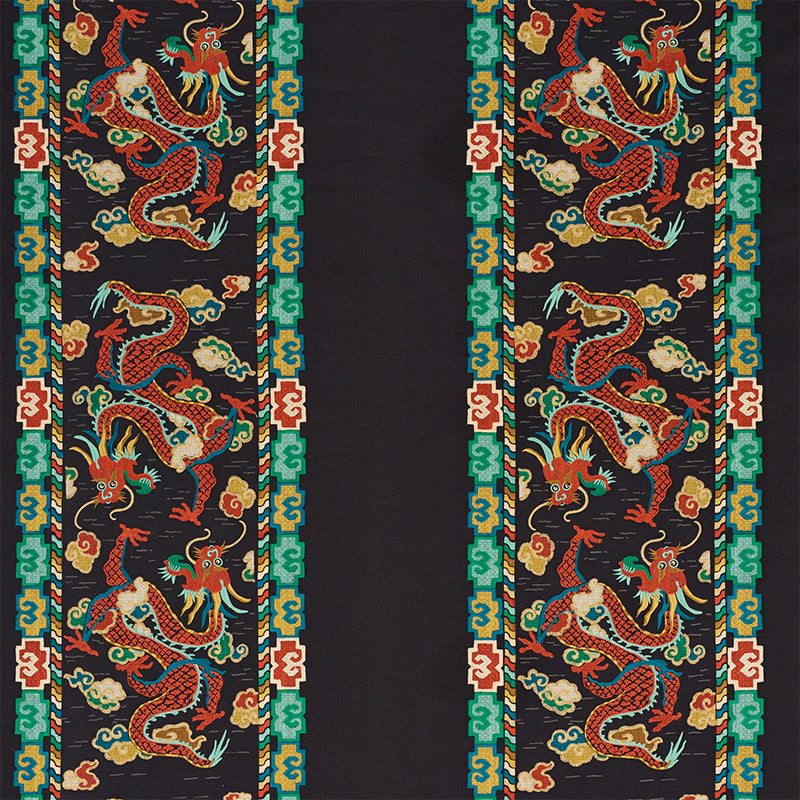 LOTAN DRAGON EMBROIDERY | BLACK