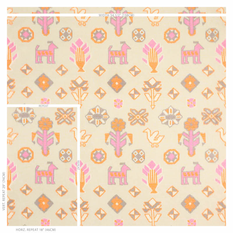 CHUSKA WARP PRINT | Pink & Orange