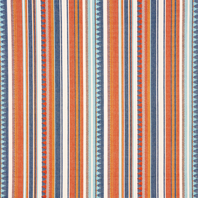 ZUNI STRIPE | BLUE & ORANGE