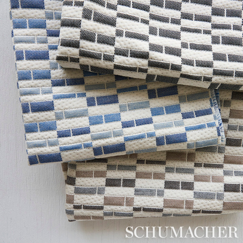 ASHCROFT MATELASSÉ INDOOR/OUTDOOR | BLUE