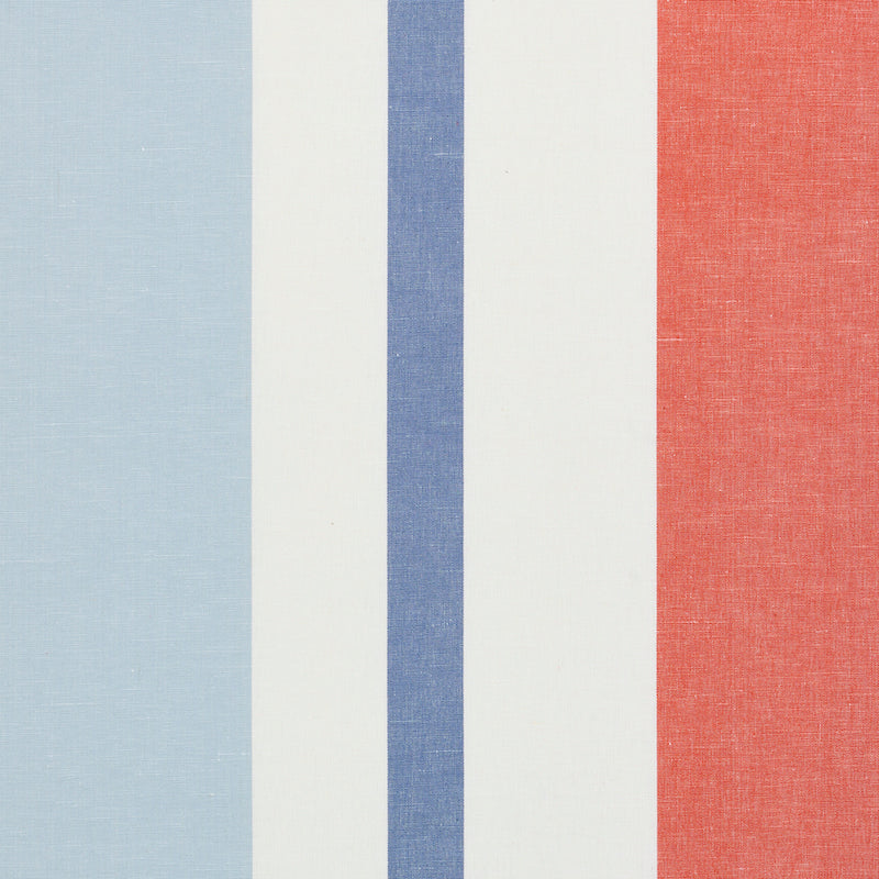 LOLLAND LINEN STRIPE | SKY & CORAL