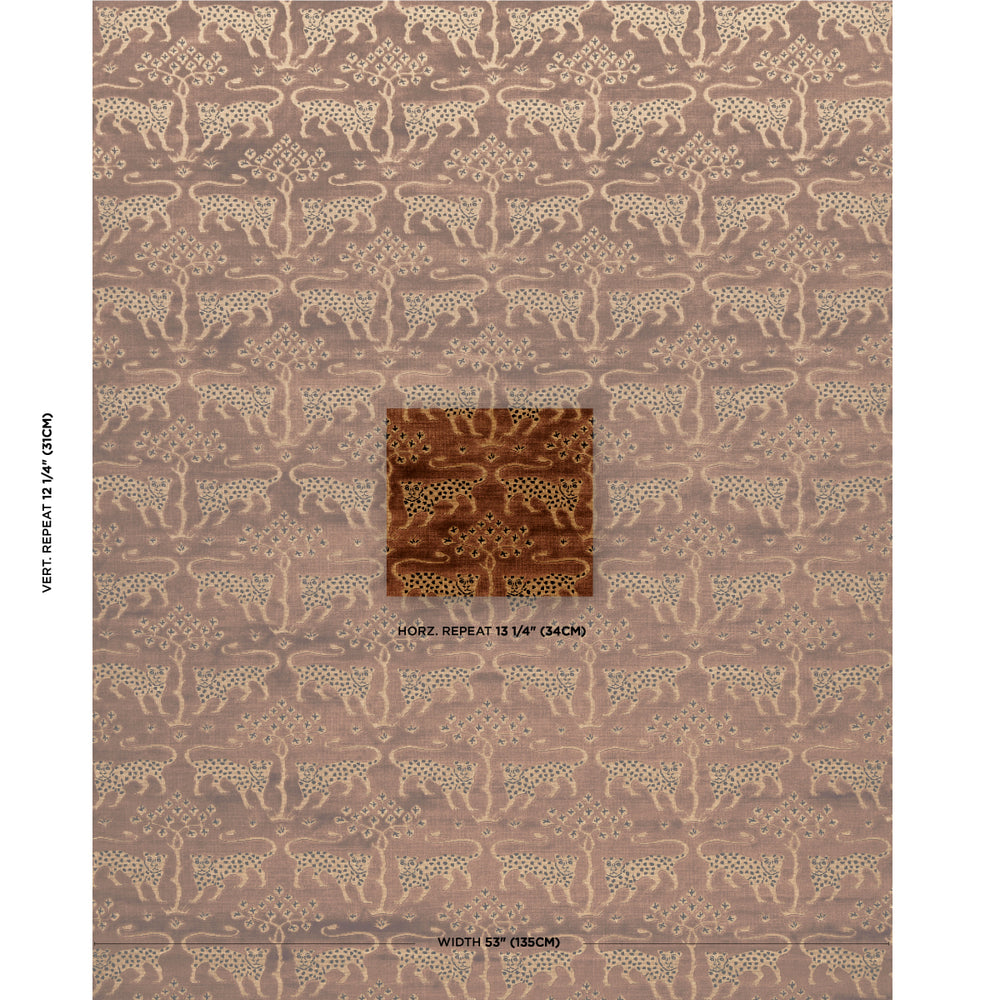 WOODLAND LEOPARD VELVET | Sepia