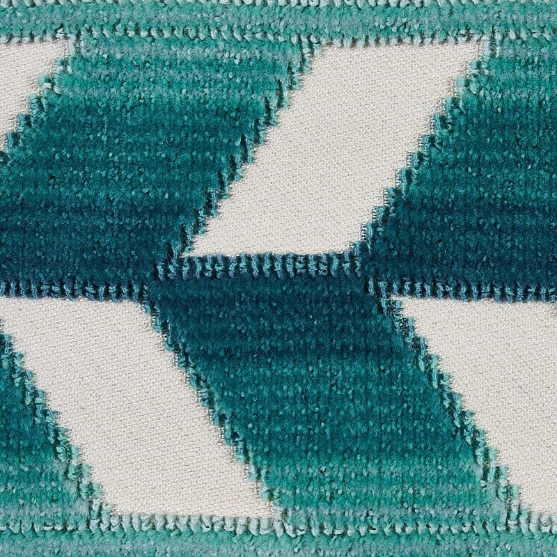 CHEVRON STRIE VELVET TAPE | PEACOCK