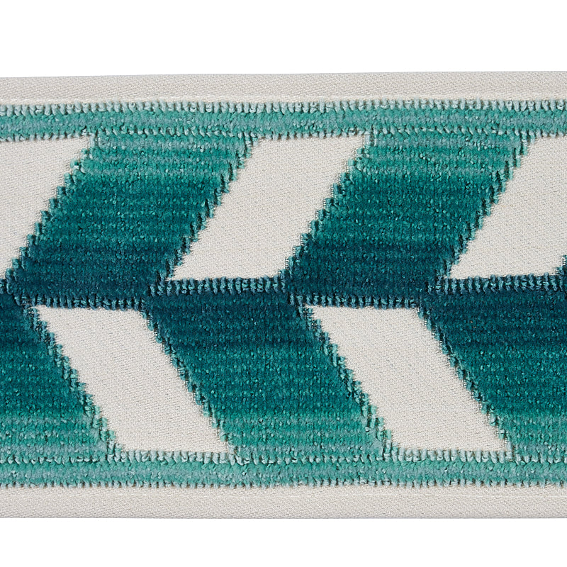 CHEVRON STRIE VELVET TAPE | PEACOCK