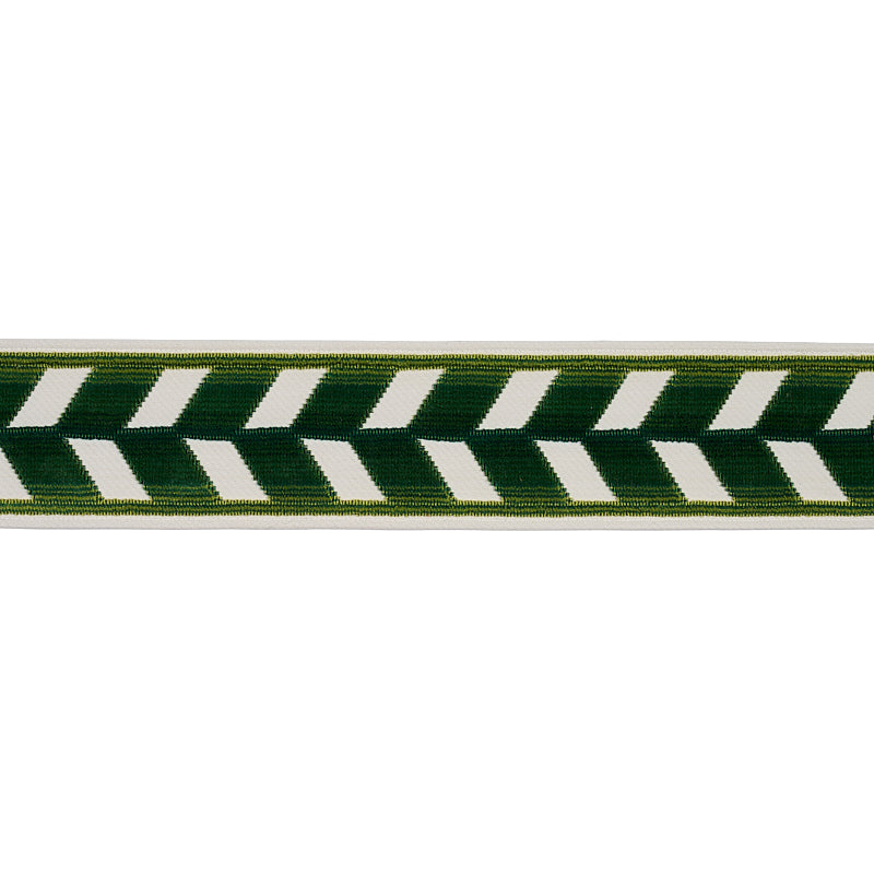 CHEVRON STRIE VELVET TAPE | EMERALD