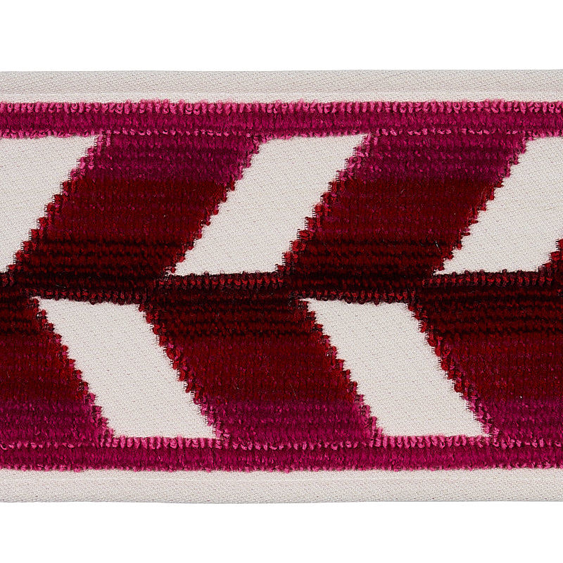 CHEVRON STRIE VELVET TAPE | GARNET