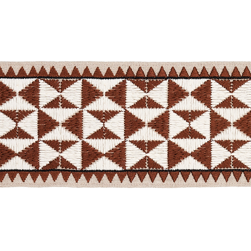 Zulma Embroidered Tape | Brown