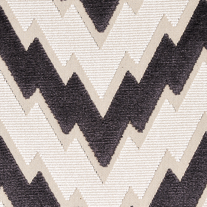 FLORENTINE CHEVRON VELVET | Black