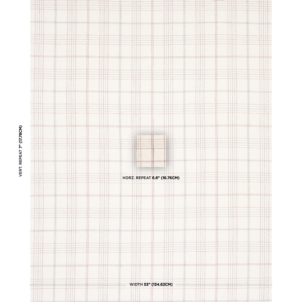 NILS PLAID LINEN | Red