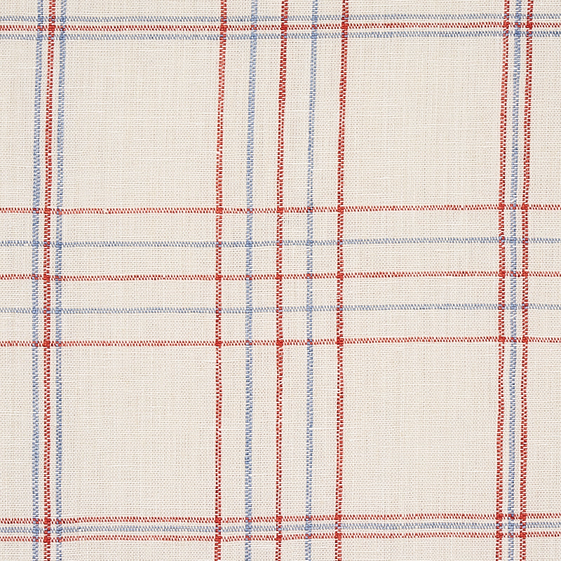 NILS PLAID LINEN | Red