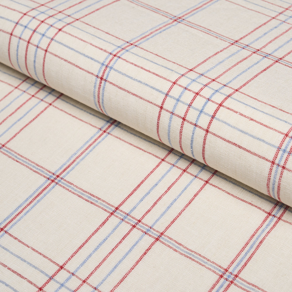 NILS PLAID LINEN | Red